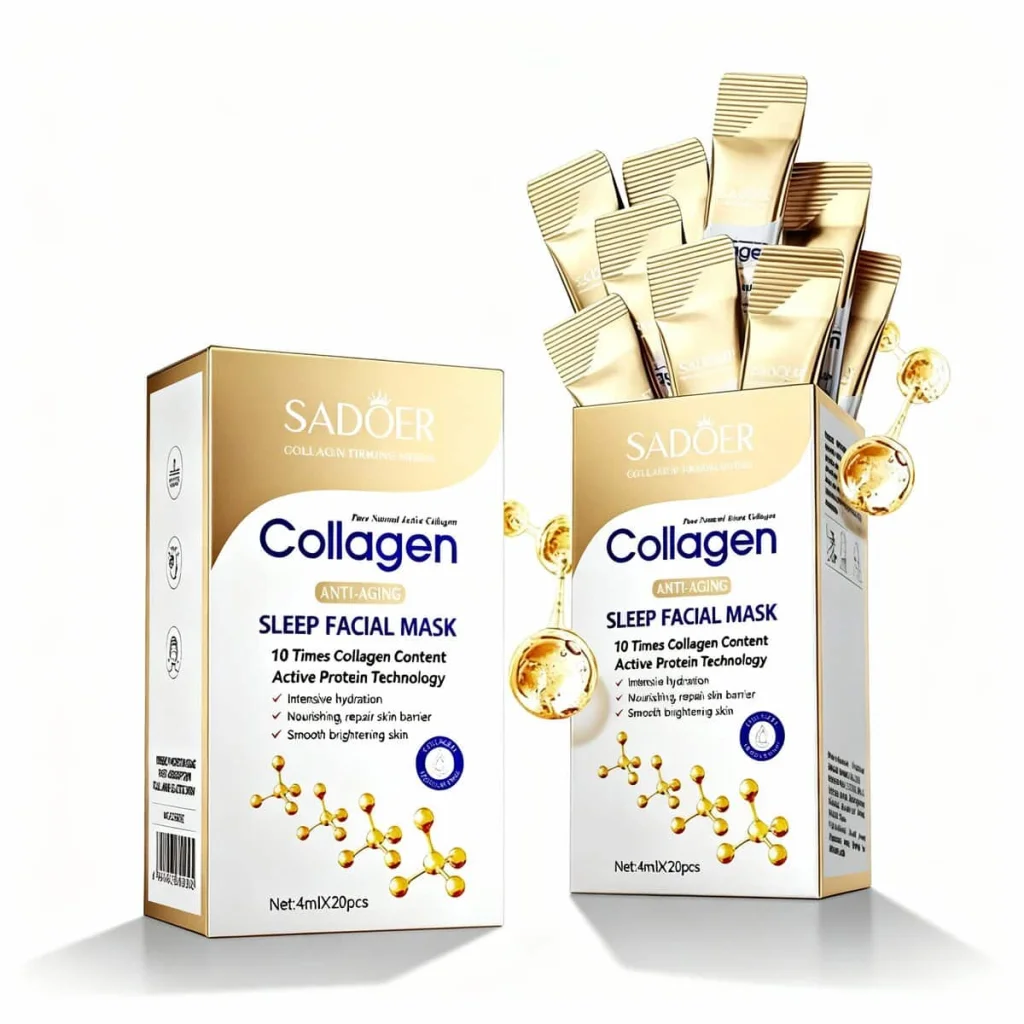 Set masti de fata cu colagen, 20 bucati