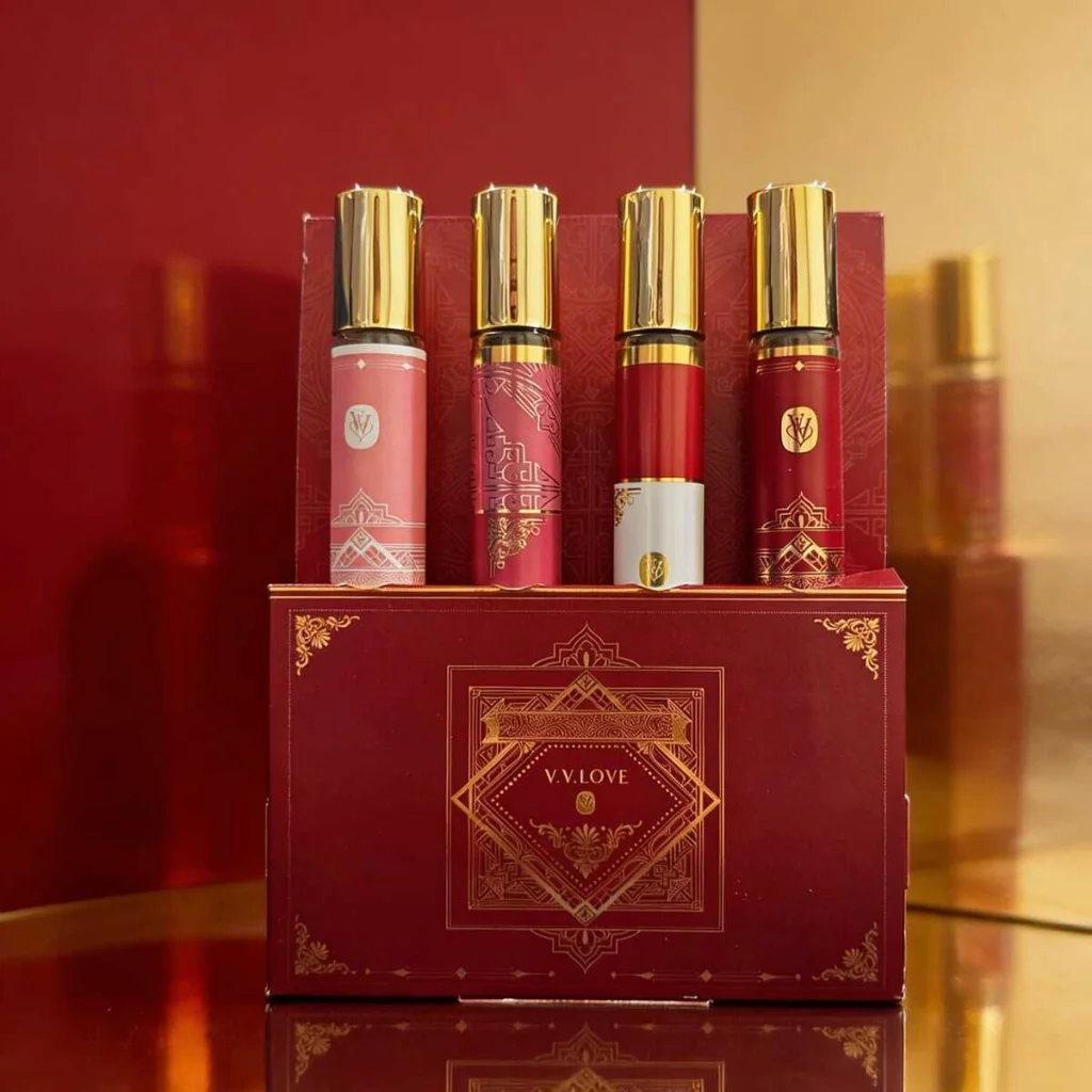 Set mini parfumuri orientale, pentru femei, V.V. Love, 4 x 35 ml - imagine 2