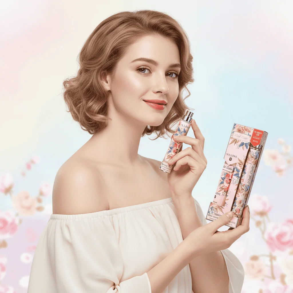 Set parfum și loțiune de corp pentru femei, V.V.LOVE, 2 piese - imagine 3
