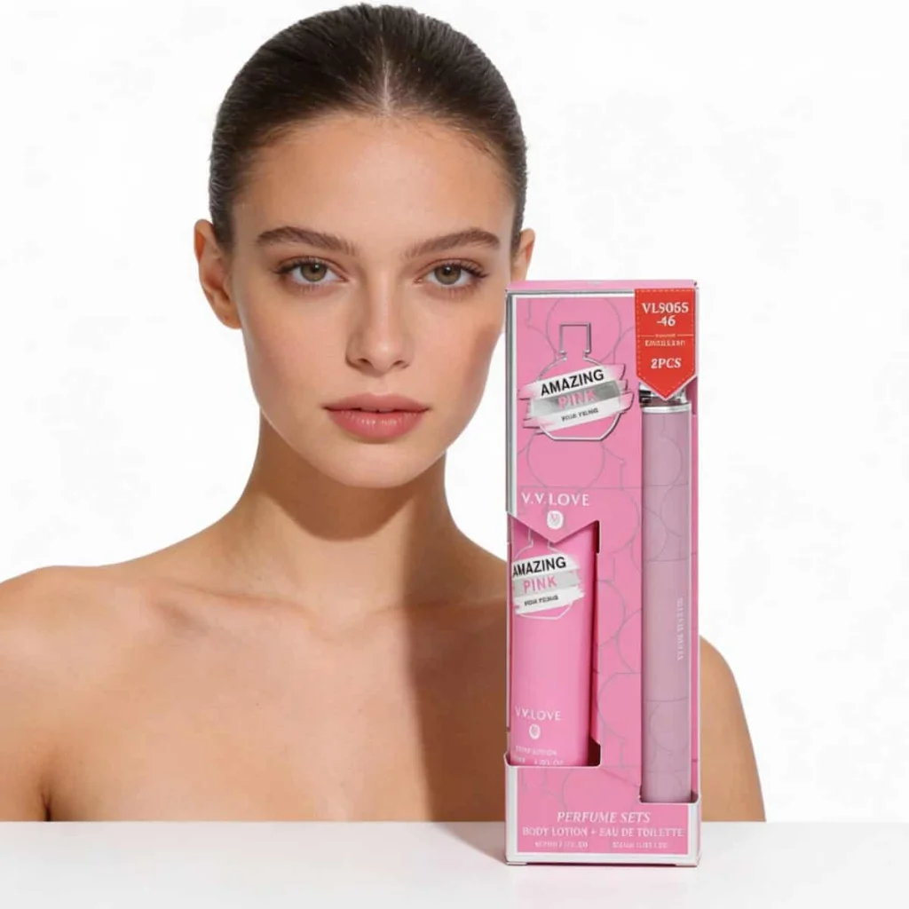 Set parfum și loțiune de corp pentru femei, V.V.LOVE, 2 piese - imagine 3
