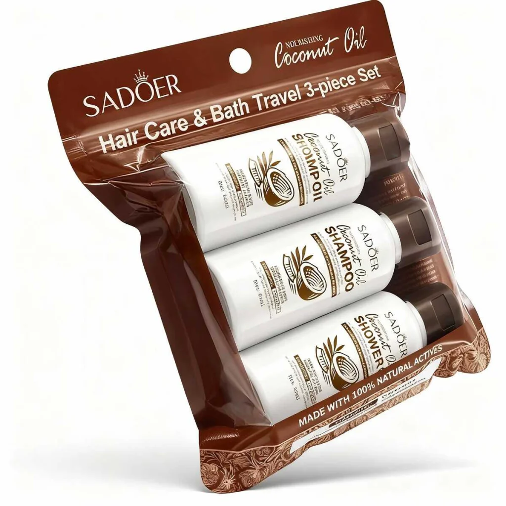 Set travel size cu nuca de cocos