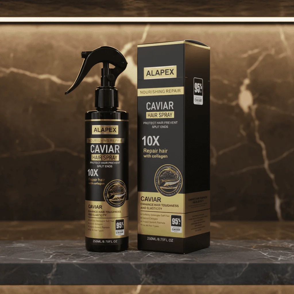 Spray de păr cu caviar și colagen, Alapex, 250 ml - imagine 3