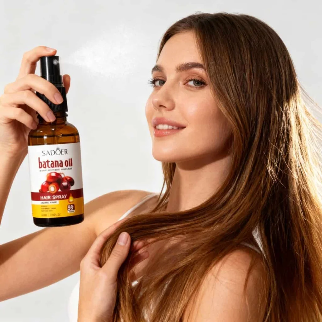Spray nutritiv pentru păr cu ulei de batana, SADOER, 30 ml - imagine 2