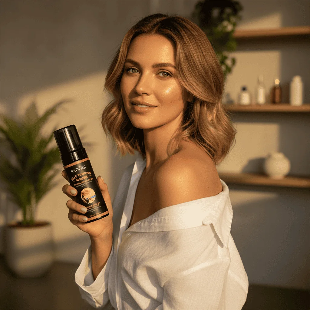 Spumă autobronzantă pentru bronz natural și uniform Sadoer, 100 ml - imagine 2