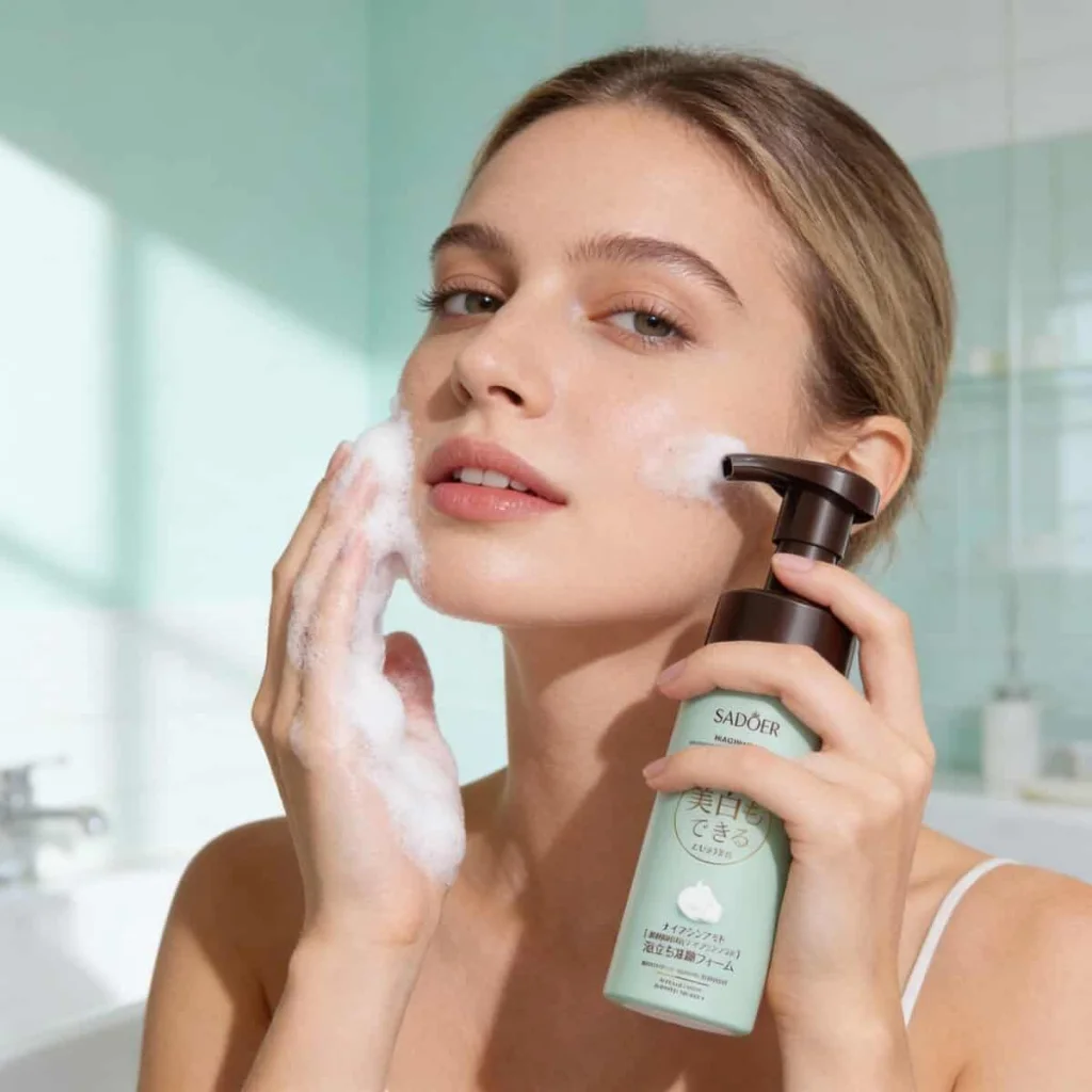 Spumă de curățare facială cu niacinamide, Sadoer, 150 ml - imagine 2