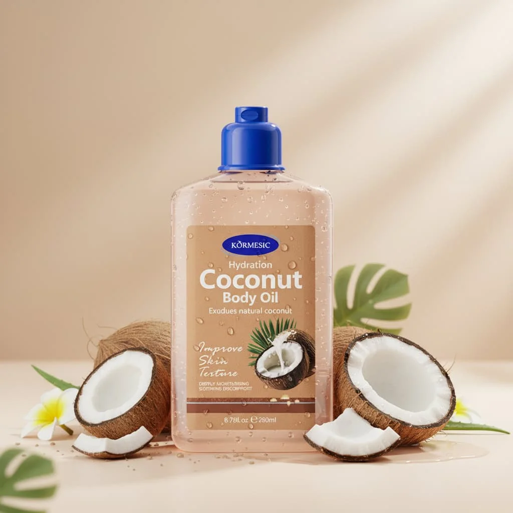 Ulei de corp hidratant cu cocos, Kormesic, 260 ml - imagine 3