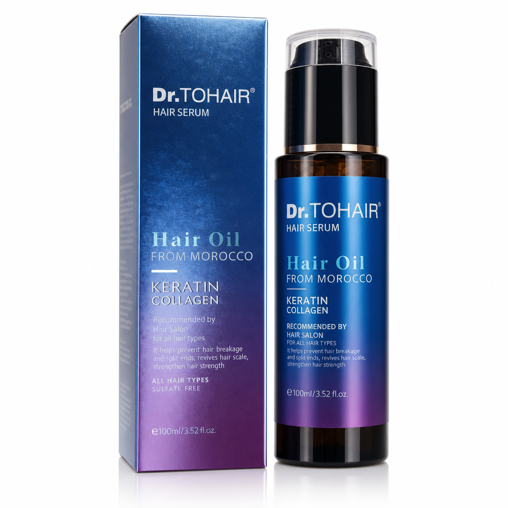 Ulei de păr cu keratină și colagen din Maroc, Dr.Tohair, 100 ml - imagine 4