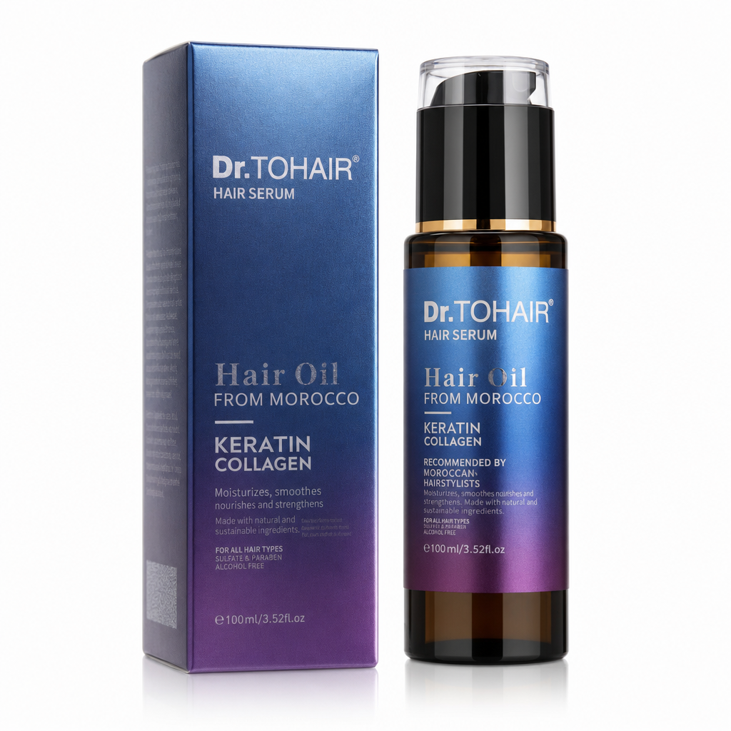 Ulei de păr cu keratină și colagen din Maroc, Dr.Tohair, 100 ml - imagine 3
