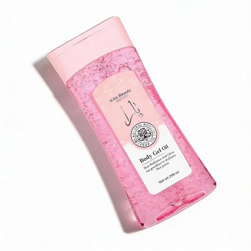 Ulei-gel de corp pentru strălucire, Kiss Beauty, 200 ml - imagine 2