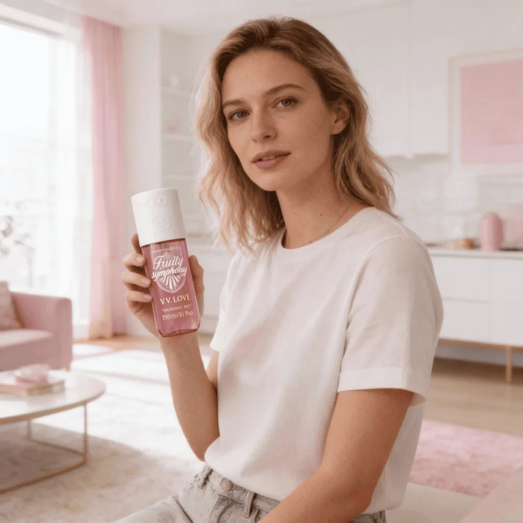 V.V. Love Fruity Symphony, spray parfumat pentru corp, aromă fructată și feminină, 250 ml - imagine 4
