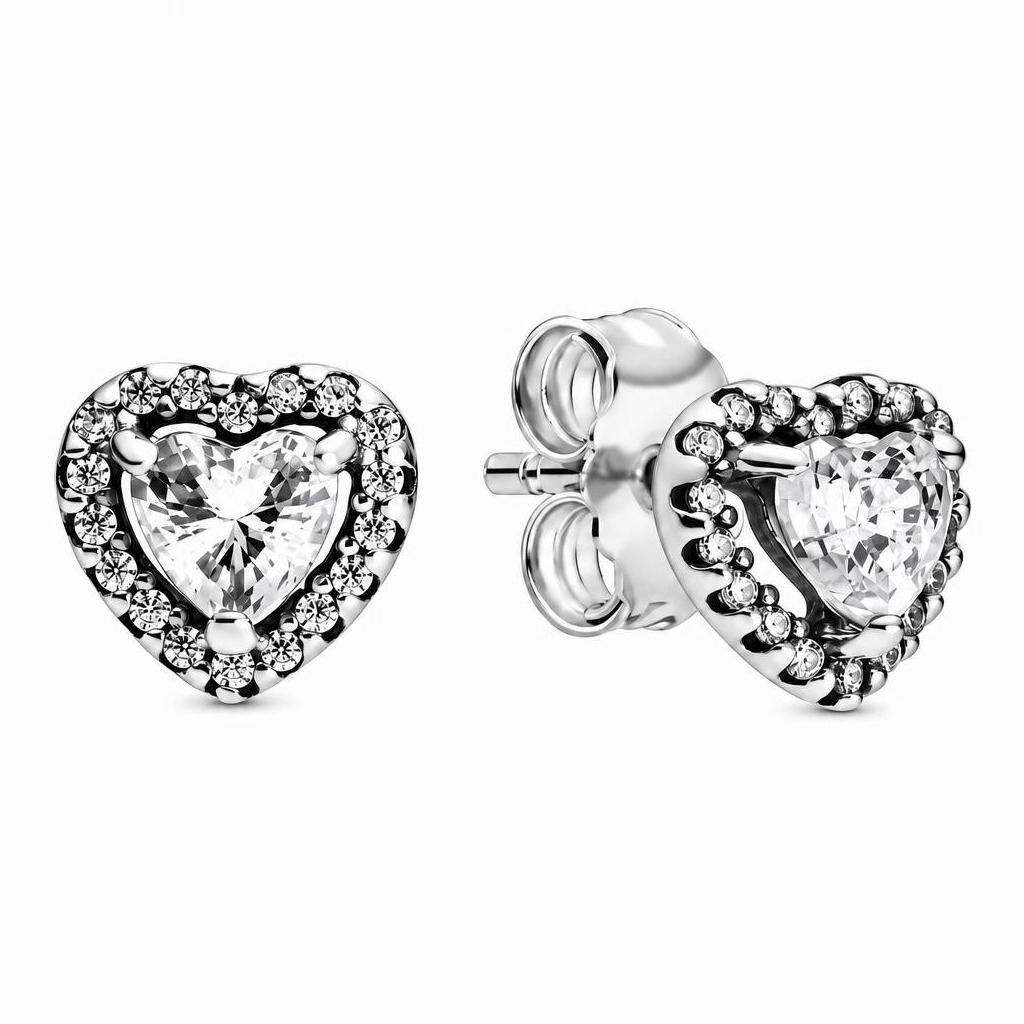 Cercei White Crystal Heart