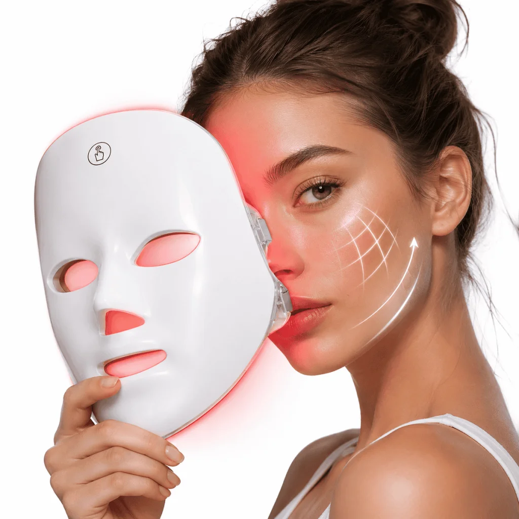 Masca faciala cosmetica fototerapie cu LED, 7 culori, pentru toate tipurile de ten - imagine 3