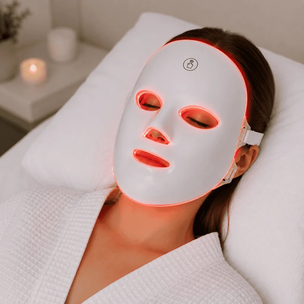 Masca faciala cosmetica fototerapie cu LED, 7 culori, pentru toate tipurile de ten - imagine 2