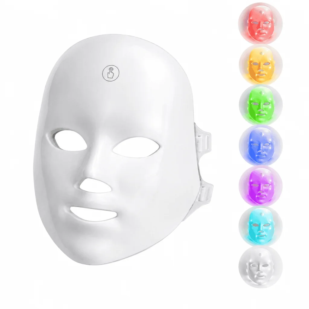 Masca faciala cosmetica fototerapie cu LED, 7 culori, pentru toate tipurile de ten