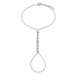 Brățară cu ciucure, nuanță aurie - Silver White Diamond