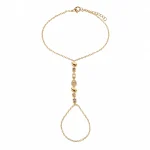 Brățară cu ciucure, nuanță aurie - Golden White Diamond