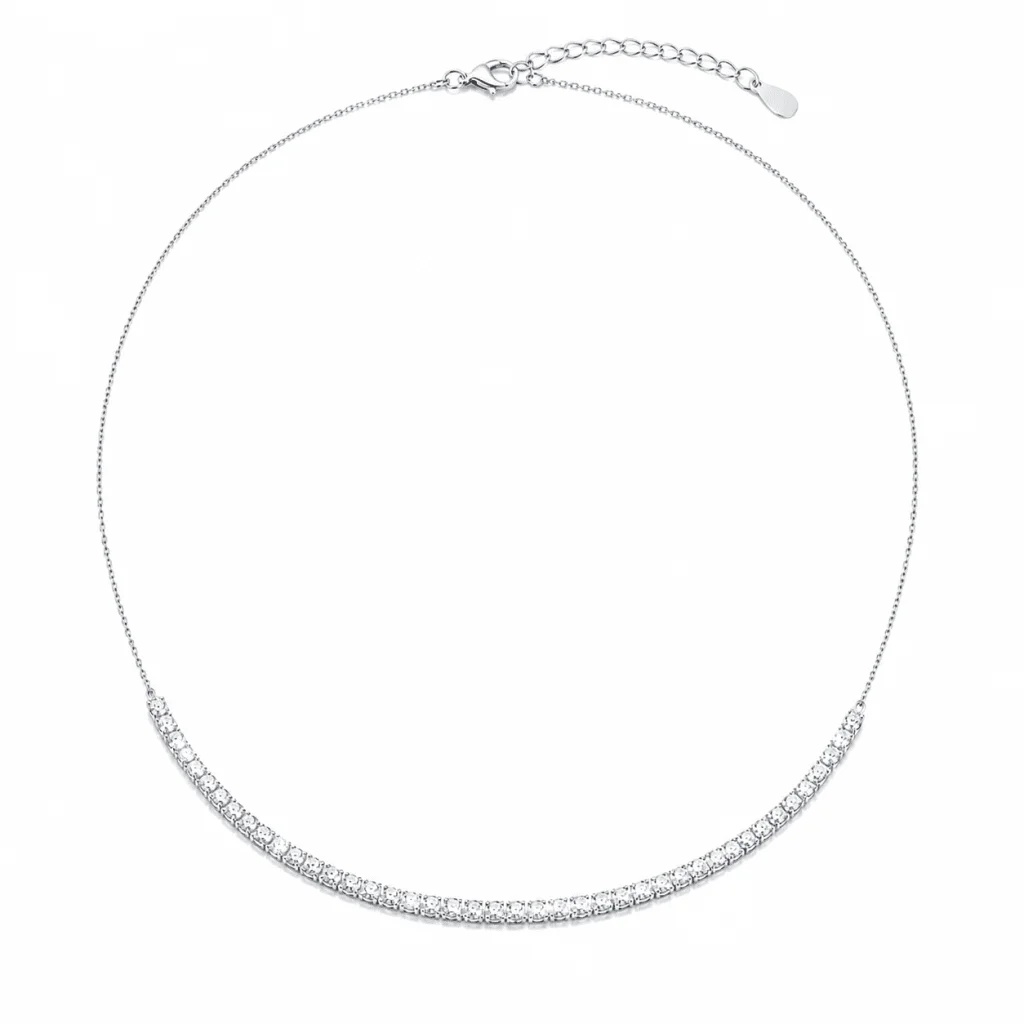 Colier semi-tennis cu pietre luminoase
