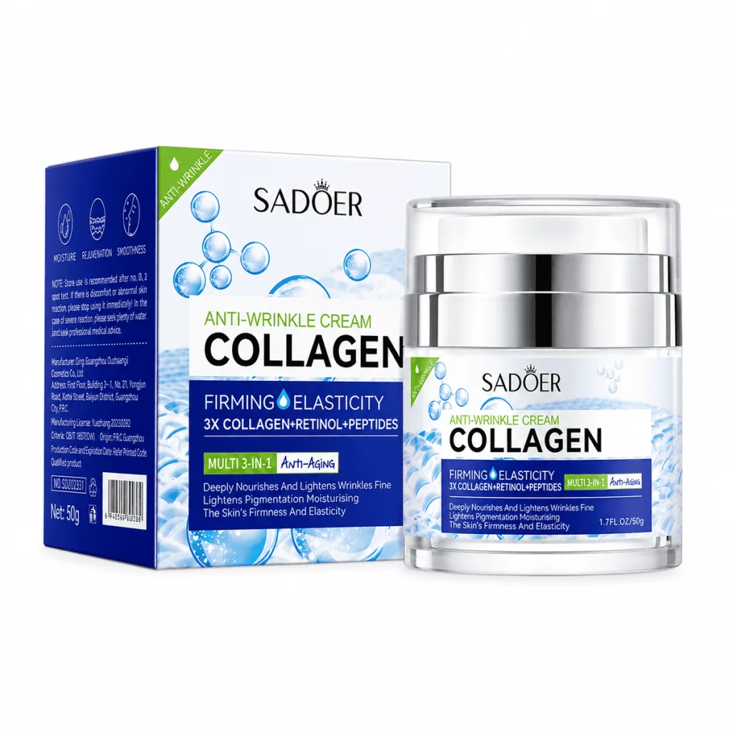 Cremă pentru elasticitatea pielii, anti aging, 50g, SADOER