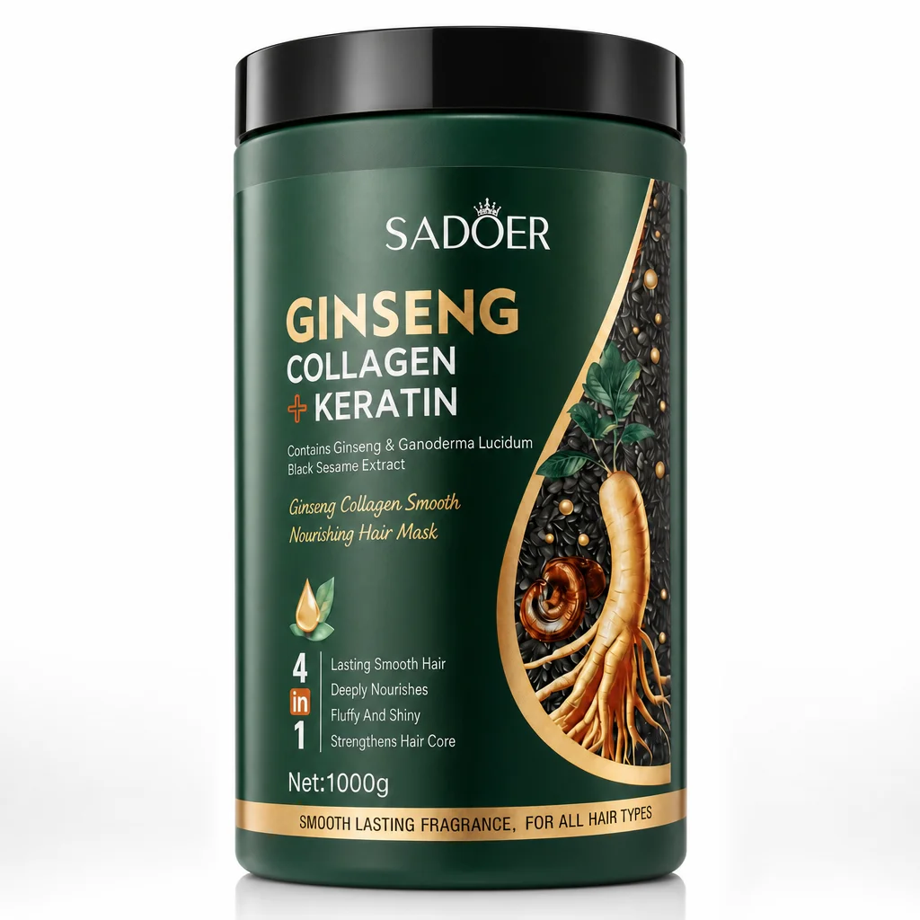 Mască de păr Ginseng Collagen Keratin, SADOER, 1000 g