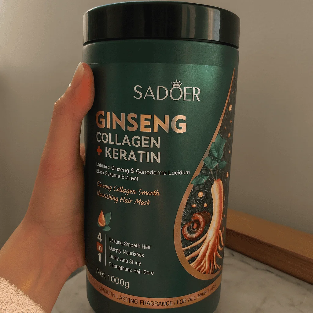 Mască de păr Ginseng Collagen Keratin, SADOER, 1000 g - imagine 2