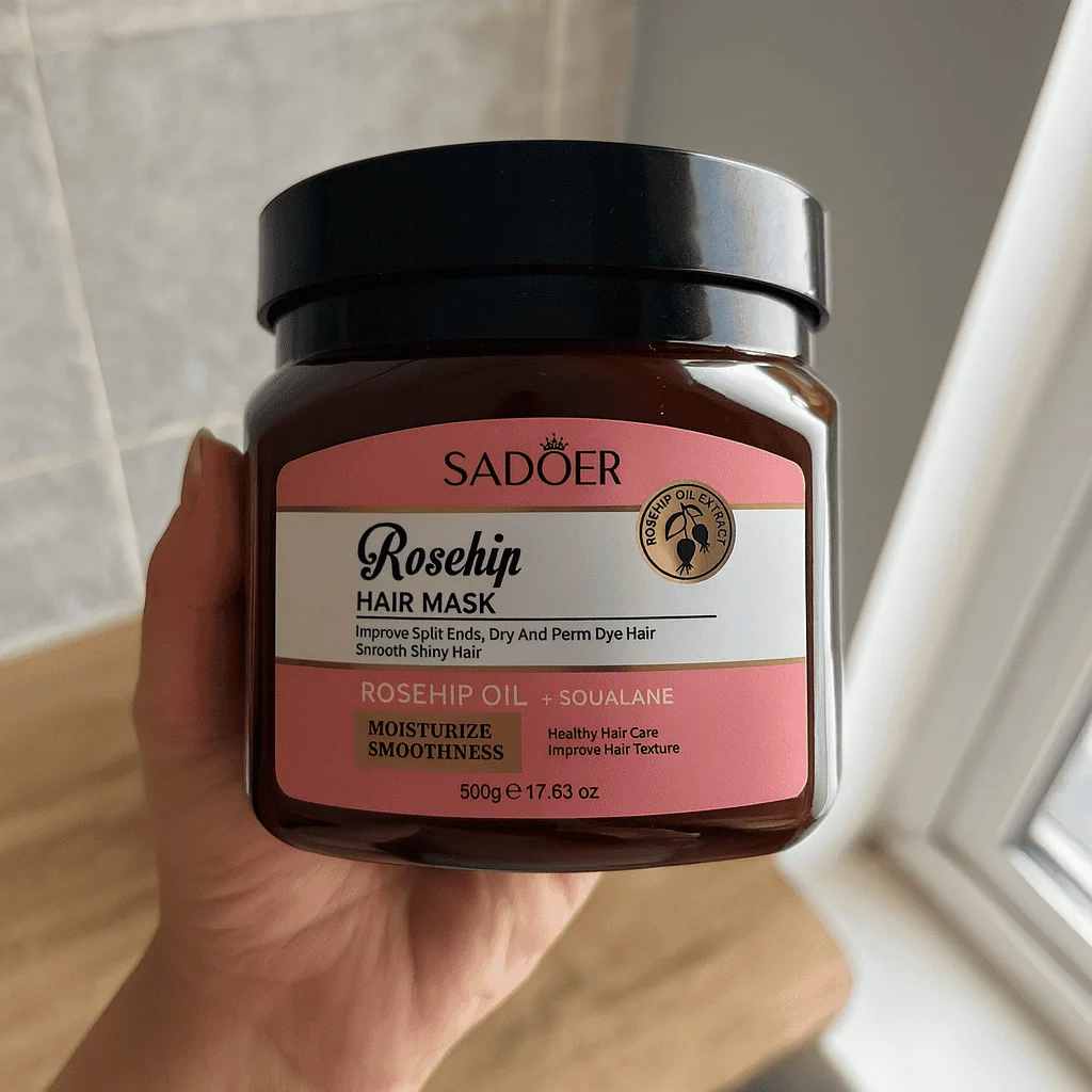Mască de păr cu ulei de măceșe, SADOER, 500 g - imagine 2