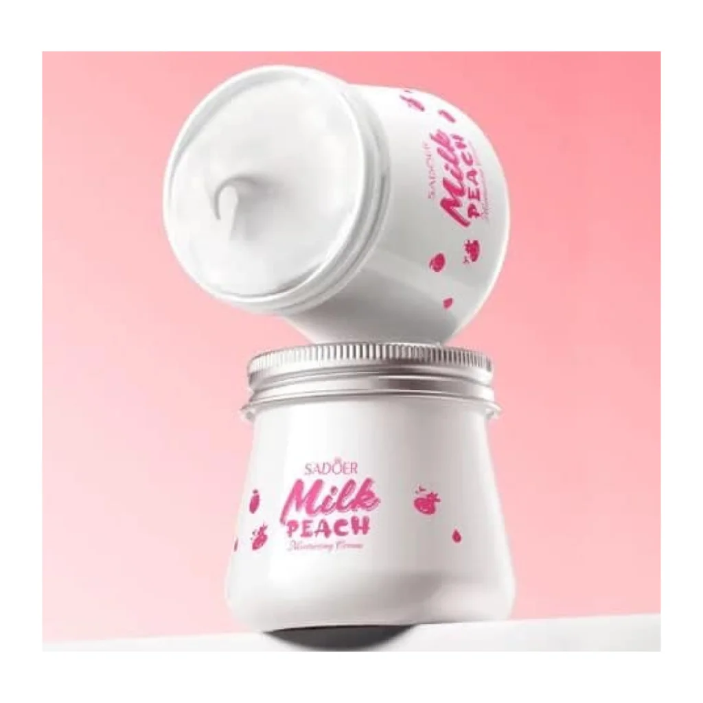 Pachet hidratare ten - Cremă lapte și piersică + Cremă față Sakura - imagine 3