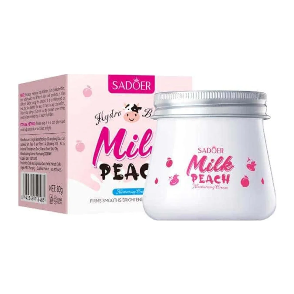 Pachet hidratare ten - Cremă lapte și piersică + Cremă față Sakura - imagine 2