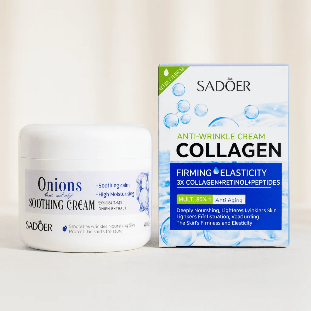 Pachet îngrijire ten - Cremă cu ceapă + Cremă anti-aging