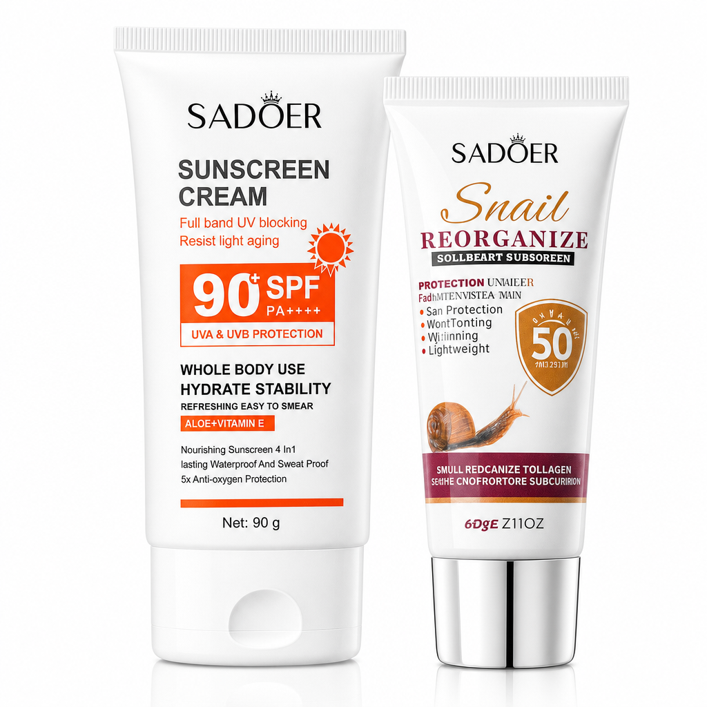 Pachet protecție solară - Cremă SPF 90 + Cremă Snail Reorganize