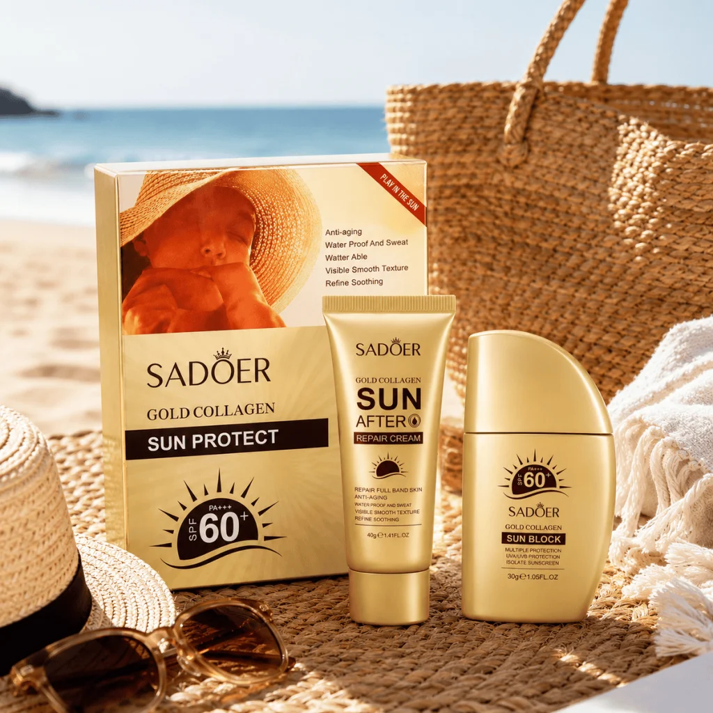 Pachet protecție solară - Set colagen + Cremă SPF 90+ - imagine 4
