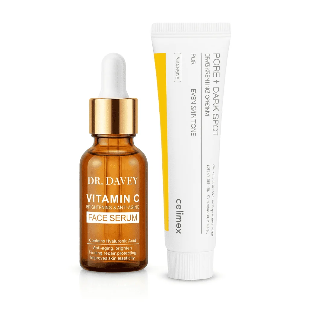 Pachet revitalizare ten - Ser Vitamina C + Cremă iluminare