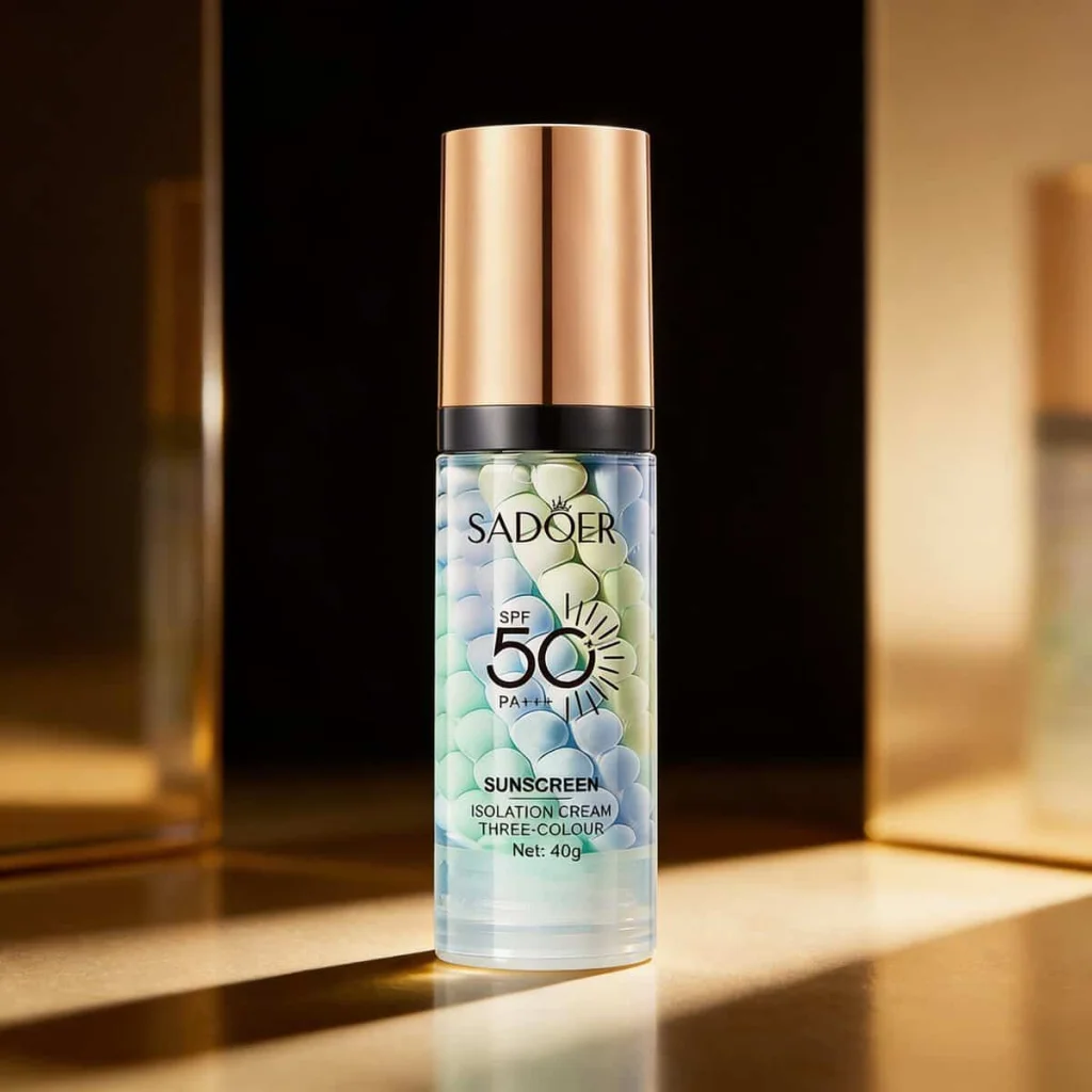Primer în 3 nuanțe, cu SPF 50, Sadoer, 40g - imagine 2