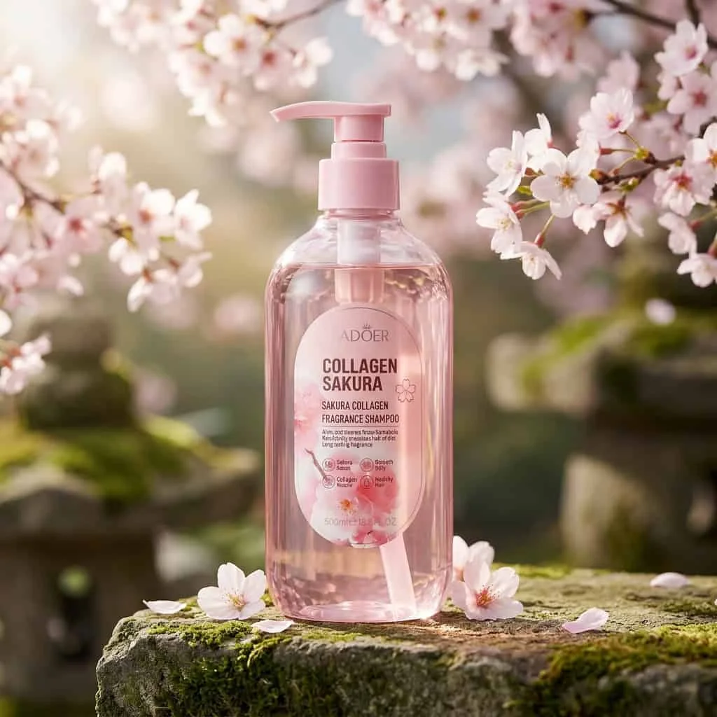 Șampon Collagen Sakura, ADOER, 500 ml - imagine 4