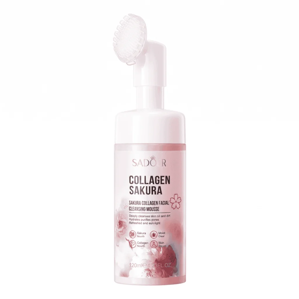 Spumă de Curățare Facială Collagen Sakura, SADOER, 120 ml
