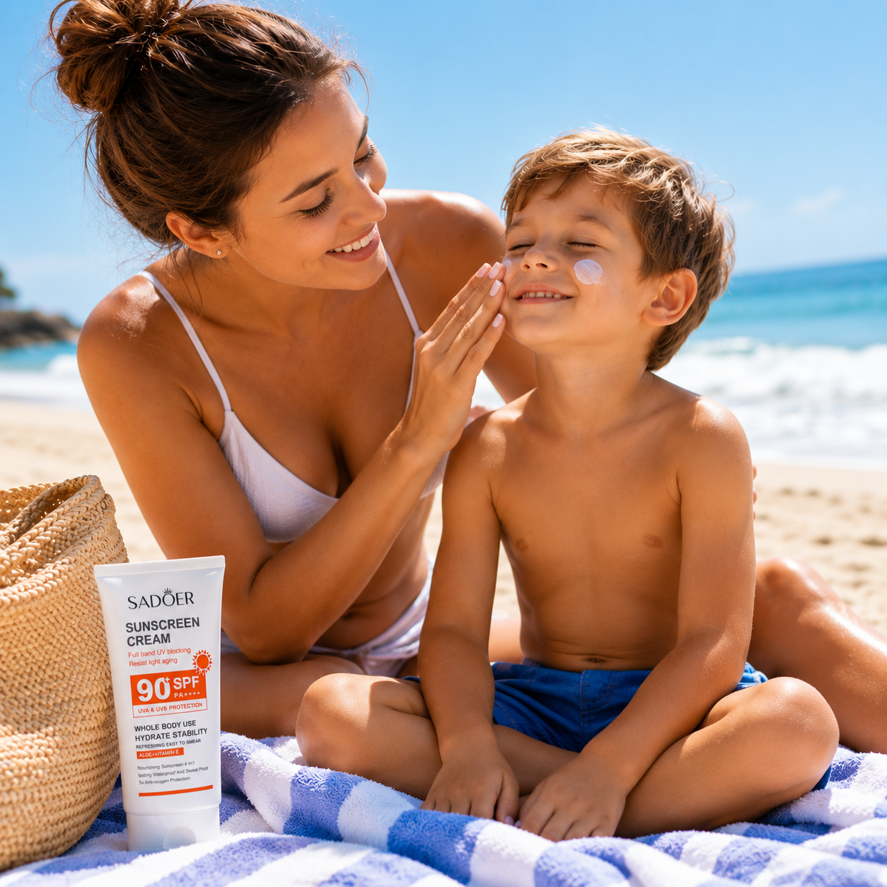 Pachet protecție solară - Cremă SPF 90 + Set colagen SPF 60 - imagine 4