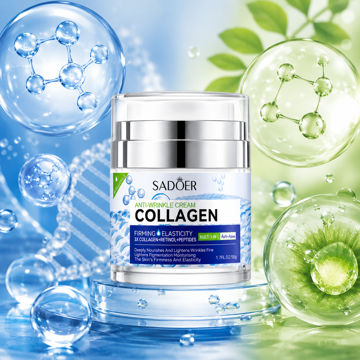 Pachet revitalizare ten - Cremă anti aging + Cremă cu Tallow - imagine 3
