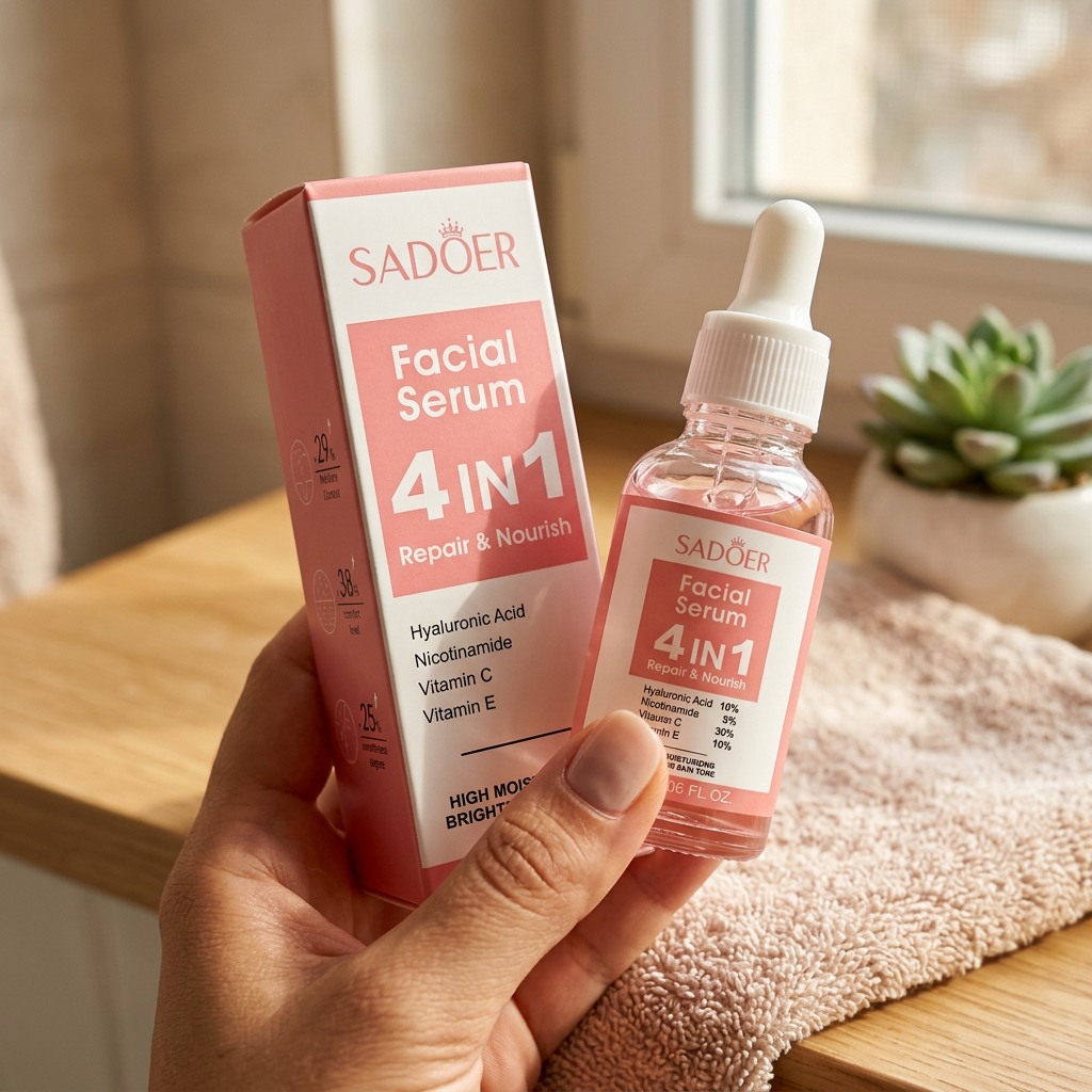 Ser facial 4 în 1, SADOER, 30 ml - imagine 5