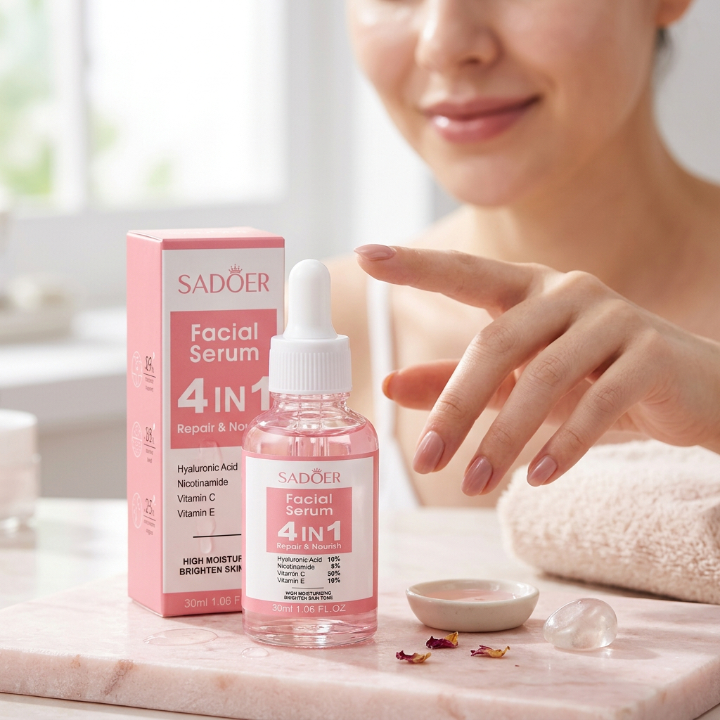 Ser facial 4 în 1, SADOER, 30 ml - imagine 2