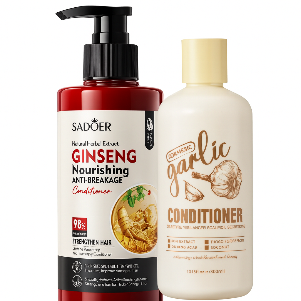 Pachet îngrijire păr - Balsam Ginseng + Balsam Usturoi