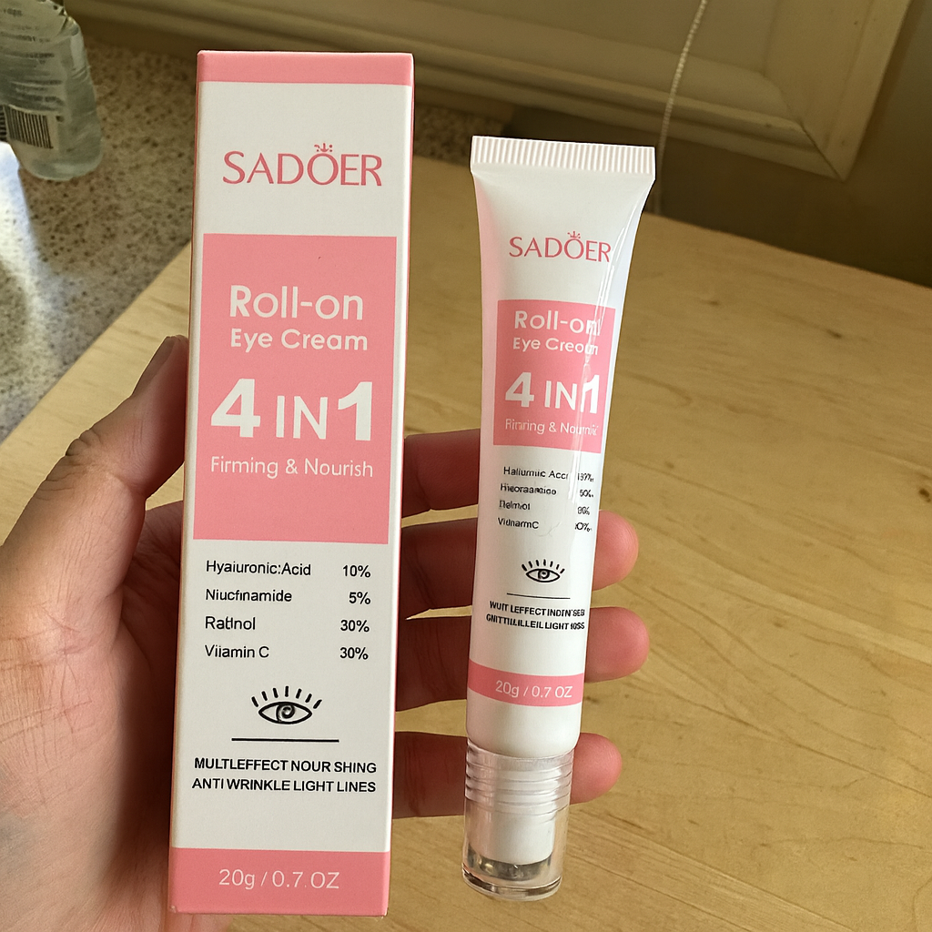 Cremă de Ochi Roll-on 4 în 1, SADOER, 20g