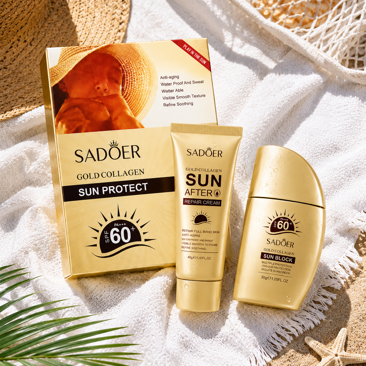 Pachet protecție solară - Cremă SPF 90 + Set colagen SPF 60 - imagine 6