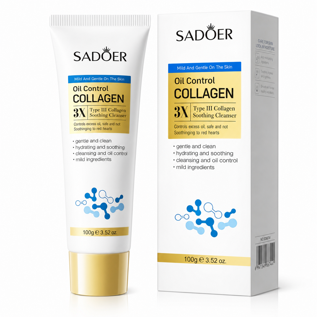 Cleanser cu Colagen pentru Controlul Sebumului, SADOER, 100 g