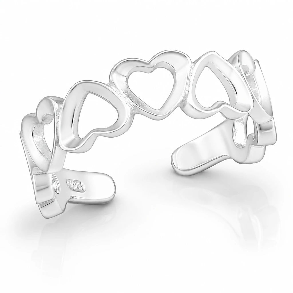Ear cuff Diora Heart Harmony cu inimioare, fără piercing