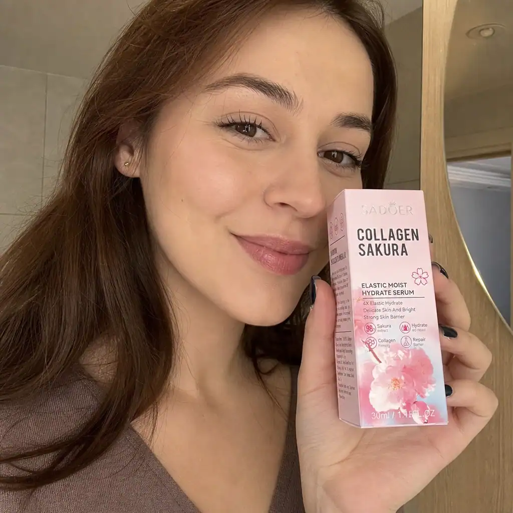 Ser Hidratant Elastic Moist cu Colagen Sakura, SADOER, 30 ml - imagine 2