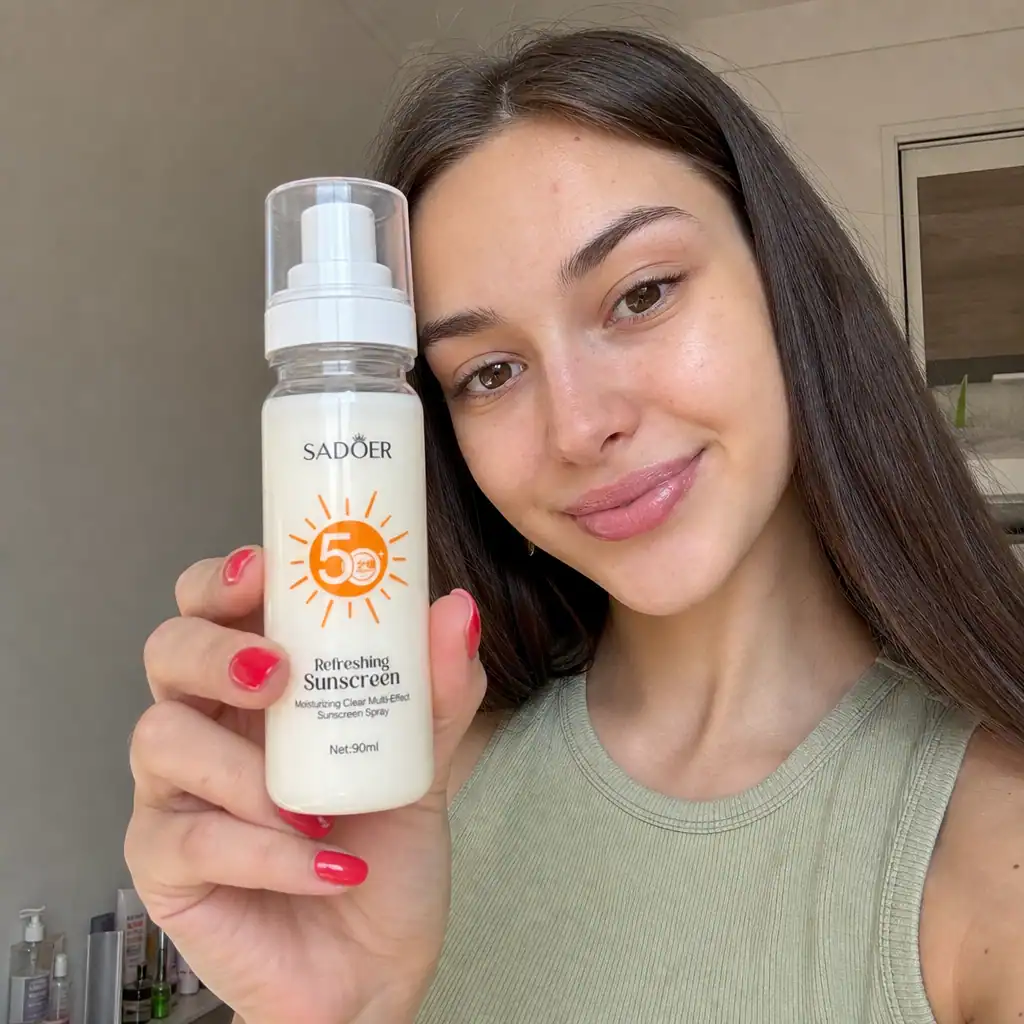 Spray de protecție solară SPF 50+, SADOER, 90 ml - imagine 3
