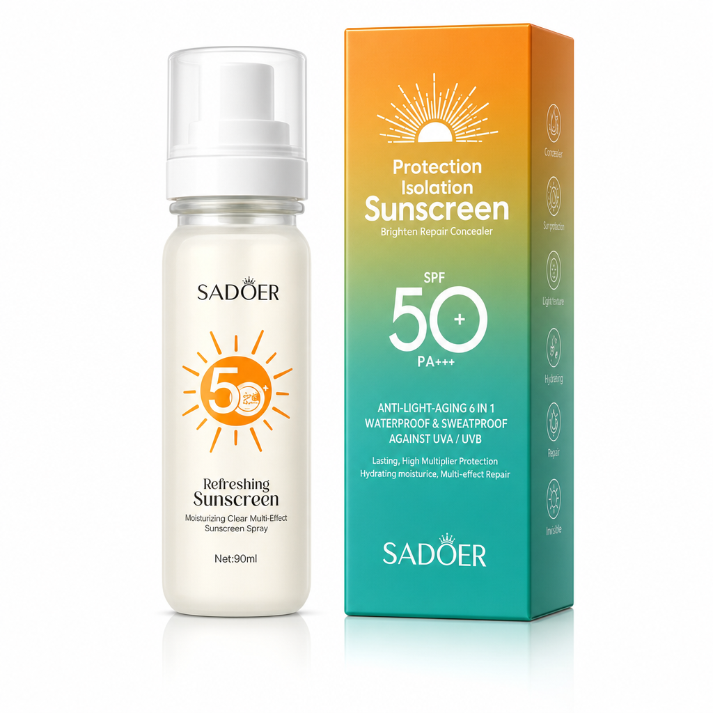 Spray de protecție solară SPF 50+, SADOER, 90 ml