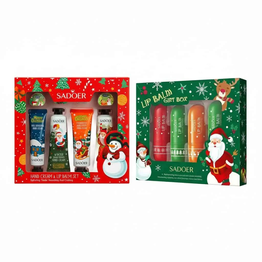 Christmas pack, Set Cremă de mâini și Balsam de buze si Set cadou de 3 arome balsam de buze - imagine 4