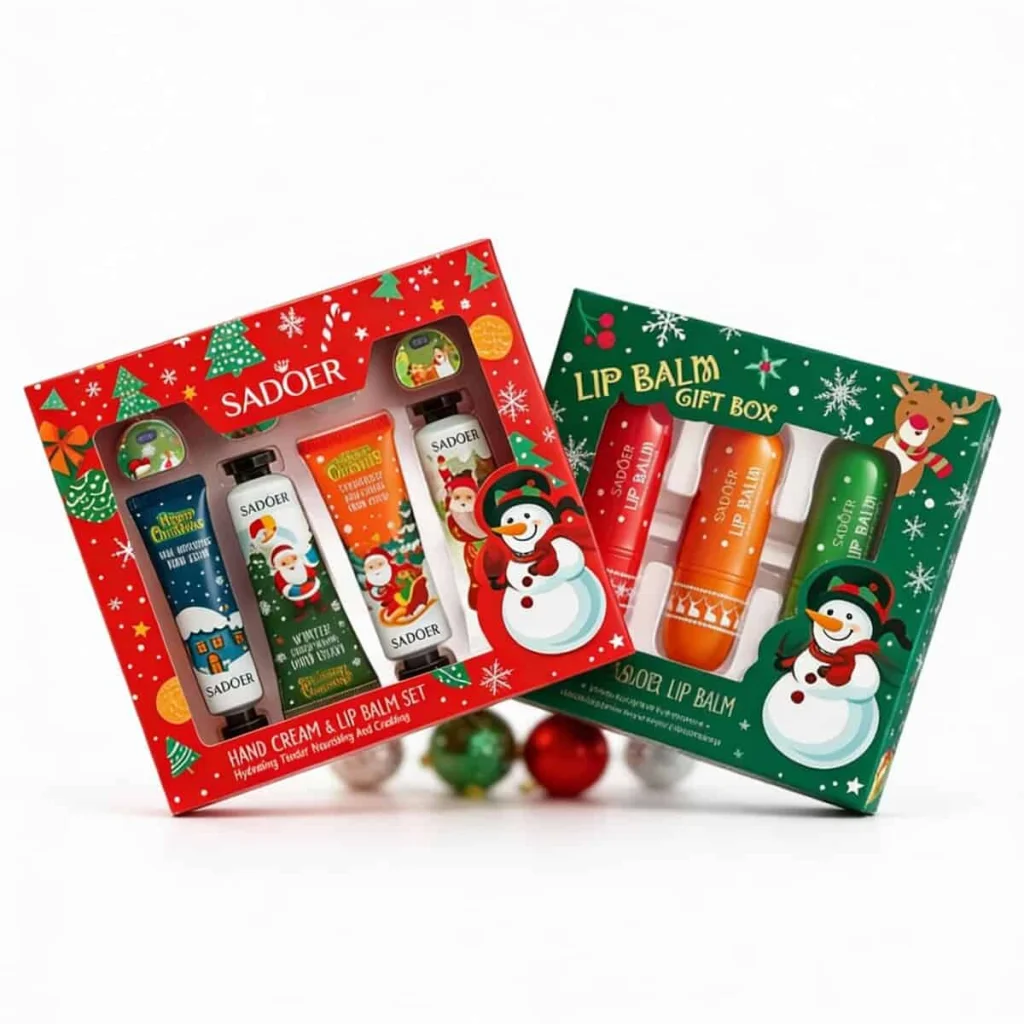 Christmas pack, Set Cremă de mâini și Balsam de buze si Set cadou de 3 arome balsam de buze - imagine 6