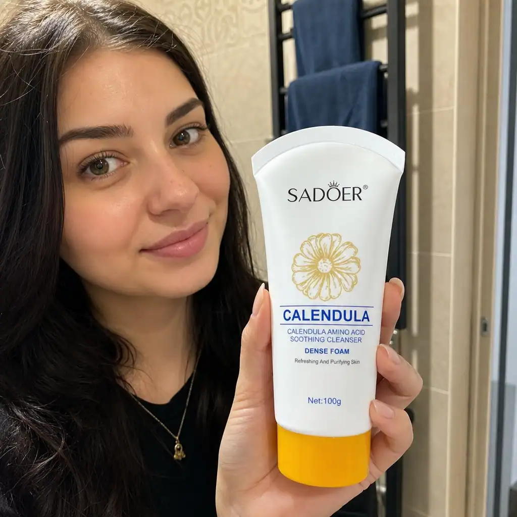 Cleanser calmant cu aminoacizi și calendula, SADOER, 100 g - imagine 2