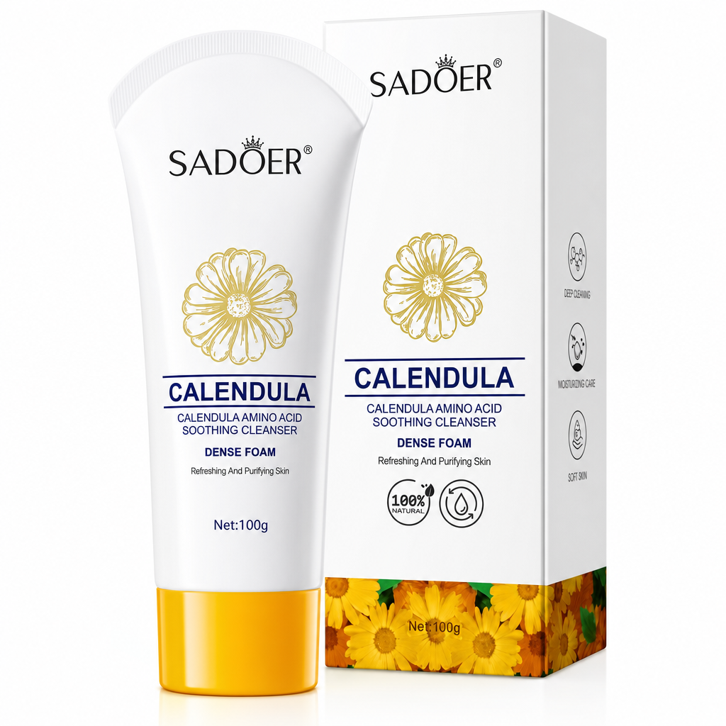 Cleanser calmant cu aminoacizi și calendula, SADOER, 100 g